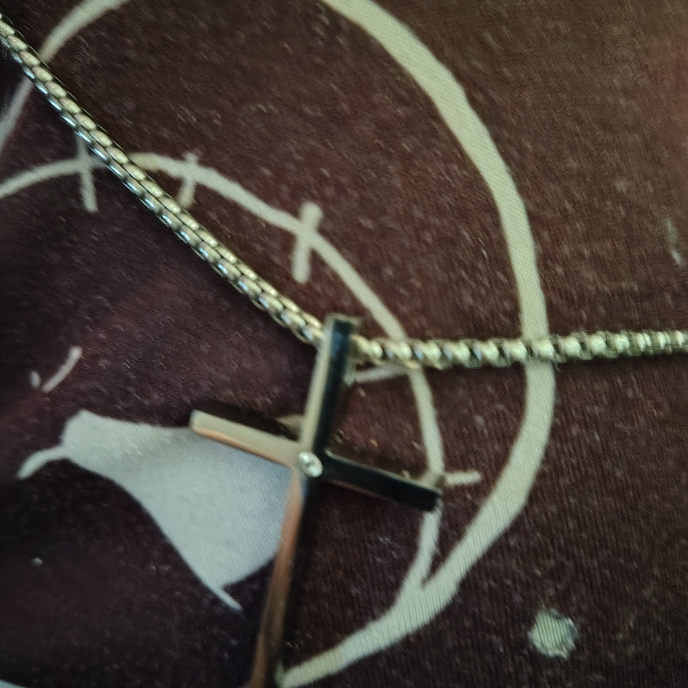 Silver Cross Pendant Necklace
